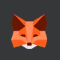 an orange fox head on a dark background